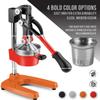 Eurolux Cast Iron Citrus Juicer | Extra-Large Commercial Grade Manual Hand Press | Heavy Duty Countertop Squeezer for Fresh Orange Juice (Bonus Stainless Steel Cup) (Gray) view 3
