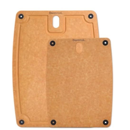 Barenthal 2PC Cutting Boards for Kitchen Dishwasher Safe Eco-Friendly Composite Cutting Board, Reversible Chopping Board with Handles & Juice Grooves, Small & Medium Cutting Board for Kitchen