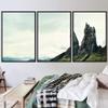 SIGNWIN 3 Piece Framed Canvas Wall Art Mountain Landscape Canvas Prints Home Artwork Decoration for Living Room,Bedroom - 16"x24"x3 Panels view 1