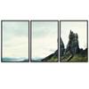 SIGNWIN 3 Piece Framed Canvas Wall Art Mountain Landscape Canvas Prints Home Artwork Decoration for Living Room,Bedroom - 16"x24"x3 Panels view 2