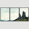 SIGNWIN 3 Piece Framed Canvas Wall Art Mountain Landscape Canvas Prints Home Artwork Decoration for Living Room,Bedroom - 16"x24"x3 Panels view 3