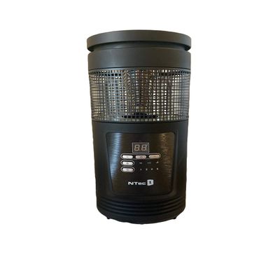 NTec Quartz Infrared Heater Two heat settings: 1,000w/1,500w Overheat and tip over safety shutoff Child safety lock