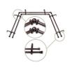 5/8 inch Double Bay Curtain Rod 20"-36", 38"-72"- Cocoa view 1