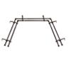 5/8 inch Double Bay Curtain Rod 20"-36", 38"-72"- Cocoa view 2
