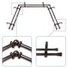 5/8 inch Double Bay Curtain Rod 20"-36", 38"-72"- Cocoa view 3