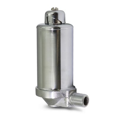 Midline Valve 6J3I5 Steam Radiator Air Vent; Heat Regulator Valve; Angle Adjustable Mount; 1/8 in. MIP; Chrome Plated Steel