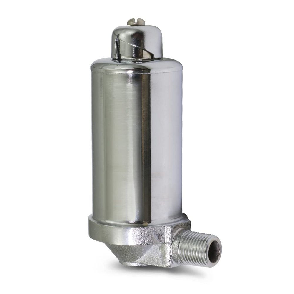 Midline Valve 6J3I5 Steam Radiator Air Vent; Heat Regulator Valve; Angle Adjustable Mount; 1/8 in. MIP; Chrome Plated Steel