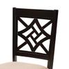 Baxton Studio Nicolette Dining Chair and Dining Chair Sand Fabric Upholstered and Dark Brown Finished Wood 2-Piece Dining Chair Set view 4