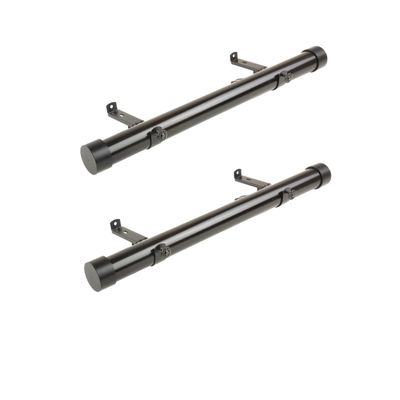1.5 inch curtain rod 12-20 inch (Set of 2) - Black