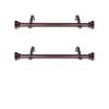 1 inch Side Curtain Rod 12-20 inch (Set of 2) - Mahogany view 1