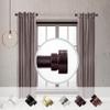 1 inch Side Curtain Rod 12-20 inch (Set of 2) - Mahogany view 2