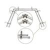 5/8 inch Double Bay Curtain Rod 20"-36", 38"-72" - Satin Nickel view 1