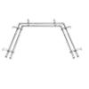 5/8 inch Double Bay Curtain Rod 20"-36", 38"-72" - Satin Nickel view 2