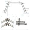5/8 inch Double Bay Curtain Rod 20"-36", 38"-72" - Satin Nickel view 3