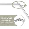 5/8 inch Double Bay Curtain Rod 20"-36", 38"-72" - Satin Nickel view 4