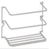 White Vinyl Coated Wire Cabinet Rack view 1