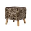 HOMEH Modern Simple Style Wooden Frame Bench Sofa Pouffe Stool Change Shoes Rest Seat for Living Room Hallway Bedroom (Color : Leopard Print) view 1