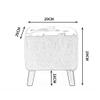 HOMEH Modern Simple Style Wooden Frame Bench Sofa Pouffe Stool Change Shoes Rest Seat for Living Room Hallway Bedroom (Color : Leopard Print) view 2