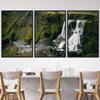SIGNWIN 3 Piece Framed Canvas Wall Art Mountain and Waterfalls Canvas Prints Home Artwork Decoration for Living Room,Bedroom - 16"x24"x3 Panels view 1