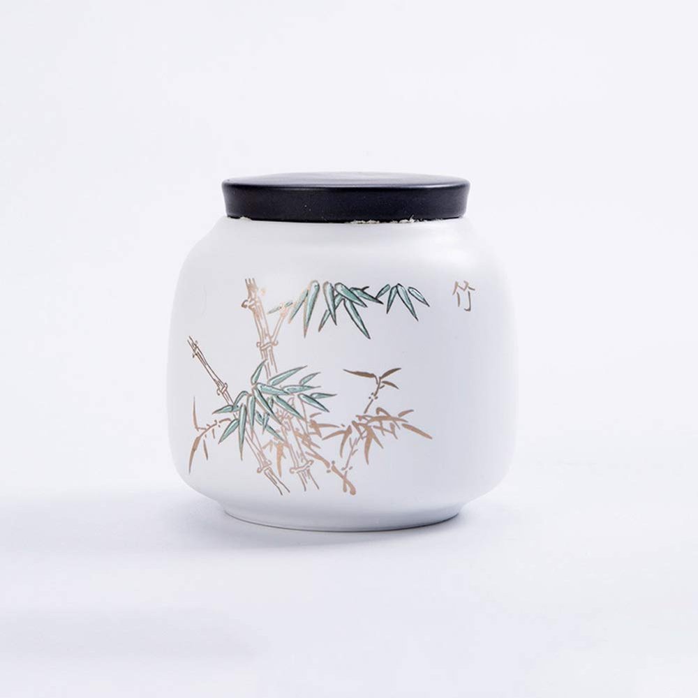 Jars Canisters Urns For Ashes Small, Cremation Urn For Human Pet Dog/Cat Ashes, Ceramic Urn Pots Non-woven Sealing Cover 10/14 (Color : 2)