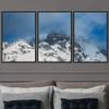 SIGNWIN 3 Piece Framed Canvas Wall Art Snow Mountain Canvas Prints Home Artwork Decoration for Living Room,Bedroom - 16"x24"x3 Panels view 1