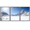 SIGNWIN 3 Piece Framed Canvas Wall Art Snow Mountain Landscape Canvas Prints Home Artwork Decoration for Living Room,Bedroom - 16"x24"x3 Panels view 2