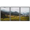SIGNWIN 3 Piece Framed Canvas Wall Art Mountain Landscape Canvas Prints Home Artwork Decoration for Living Room,Bedroom - 16"x24"x3 Panels view 2