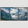 SIGNWIN 3 Piece Framed Canvas Wall Art Mountain Top Landscape Canvas Prints Home Artwork Decoration for Living Room,Bedroom - 16"x24"x3 Panels view 3