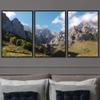 SIGNWIN 3 Piece Framed Canvas Wall Art Mountain Landscape Canvas Prints Home Artwork Decoration for Living Room,Bedroom - 16"x24"x3 Panels view 1