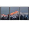 SIGNWIN 3 Piece Framed Canvas Wall Art Snow Mountain Canvas Prints Home Artwork Decoration for Living Room,Bedroom - 16"x24"x3 Panels view 2