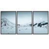 SIGNWIN 3 Piece Framed Canvas Wall Art Woodland Nursery Decor Snow Mountain Canvas Prints Home Artwork Decoration for Living Room,Bedroom - 16"x24"x3 Panels view 2