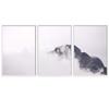 SIGNWIN 3 Piece Framed Canvas Wall Art Foggy Mountains Canvas Prints Home Artwork Decoration for Living Room,Bedroom - 16"x24"x3 Panels view 2