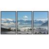 SIGNWIN 3 Piece Framed Canvas Wall Art Snow Mountain Canvas Prints Home Artwork Decoration for Living Room,Bedroom - 16"x24"x3 Panels view 2