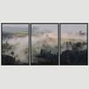 SIGNWIN 3 Piece Framed Canvas Wall Art Woodland Nursery Decor Foggy Mountains Canvas Prints Home Artwork Decoration for Living Room,Bedroom - 16"x24"x3 Panels view 3
