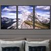 SIGNWIN 3 Piece Framed Canvas Wall Art Mountain Landscape Canvas Prints Home Artwork Decoration for Living Room,Bedroom - 16"x24"x3 Panels view 1