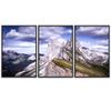 SIGNWIN 3 Piece Framed Canvas Wall Art Mountain Landscape Canvas Prints Home Artwork Decoration for Living Room,Bedroom - 16"x24"x3 Panels view 2