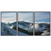SIGNWIN 3 Piece Framed Canvas Wall Art Foggy Mountains Canvas Prints Home Artwork Decoration for Living Room,Bedroom - 16"x24"x3 Panels view 2
