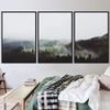 SIGNWIN 3 Piece Framed Canvas Wall Art Woodland Nursery Decor Foggy Mountains Canvas Prints Home Artwork Decoration for Living Room,Bedroom - 16"x24"x3 Panels view 1