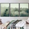 SIGNWIN 3 Piece Framed Canvas Wall Art Woodland Nursery Decor Foggy Mountains Canvas Prints Home Artwork Decoration for Living Room,Bedroom - 16"x24"x3 Panels view 1