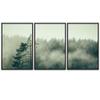 SIGNWIN 3 Piece Framed Canvas Wall Art Woodland Nursery Decor Foggy Mountains Canvas Prints Home Artwork Decoration for Living Room,Bedroom - 16"x24"x3 Panels view 2
