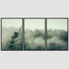 SIGNWIN 3 Piece Framed Canvas Wall Art Woodland Nursery Decor Foggy Mountains Canvas Prints Home Artwork Decoration for Living Room,Bedroom - 16"x24"x3 Panels view 3