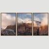 SIGNWIN 3 Piece Framed Canvas Wall Art Foggy Mountains Canvas Prints Home Artwork Decoration for Living Room,Bedroom - 16"x24"x3 Panels view 3