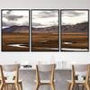 SIGNWIN 3 Piece Framed Canvas Wall Art Valley Rivers Canvas Prints Home Artwork Decoration for Living Room,Bedroom - 16"x24"x3 Panels view 1
