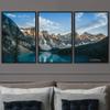 SIGNWIN 3 Piece Framed Canvas Wall Art Winter Lake Canvas Prints Home Artwork Decoration for Living Room,Bedroom - 16"x24"x3 Panels view 1