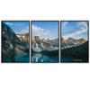 SIGNWIN 3 Piece Framed Canvas Wall Art Winter Lake Canvas Prints Home Artwork Decoration for Living Room,Bedroom - 16"x24"x3 Panels view 2