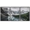 SIGNWIN 3 Piece Framed Canvas Wall Art Winter Lake Canvas Prints Home Artwork Decoration for Living Room,Bedroom - 16"x24"x3 Panels view 2