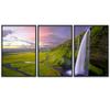 SIGNWIN 3 Piece Framed Canvas Wall Art Mountain and Waterfalls Canvas Prints Home Artwork Decoration for Living Room,Bedroom - 16"x24"x3 Panels view 2