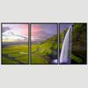 SIGNWIN 3 Piece Framed Canvas Wall Art Mountain and Waterfalls Canvas Prints Home Artwork Decoration for Living Room,Bedroom - 16"x24"x3 Panels view 3