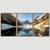 SIGNWIN 3 Piece Framed Canvas Wall Art Winter Lake Canvas Prints Home Artwork Decoration for Living Room,Bedroom - 16"x24"x3 Panels view 3