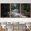 SIGNWIN 3 Piece Framed Canvas Wall Art Forest Waterfalls Canvas Prints Home Artwork Decoration for Living Room,Bedroom - 16"x24"x3 Panels view 1